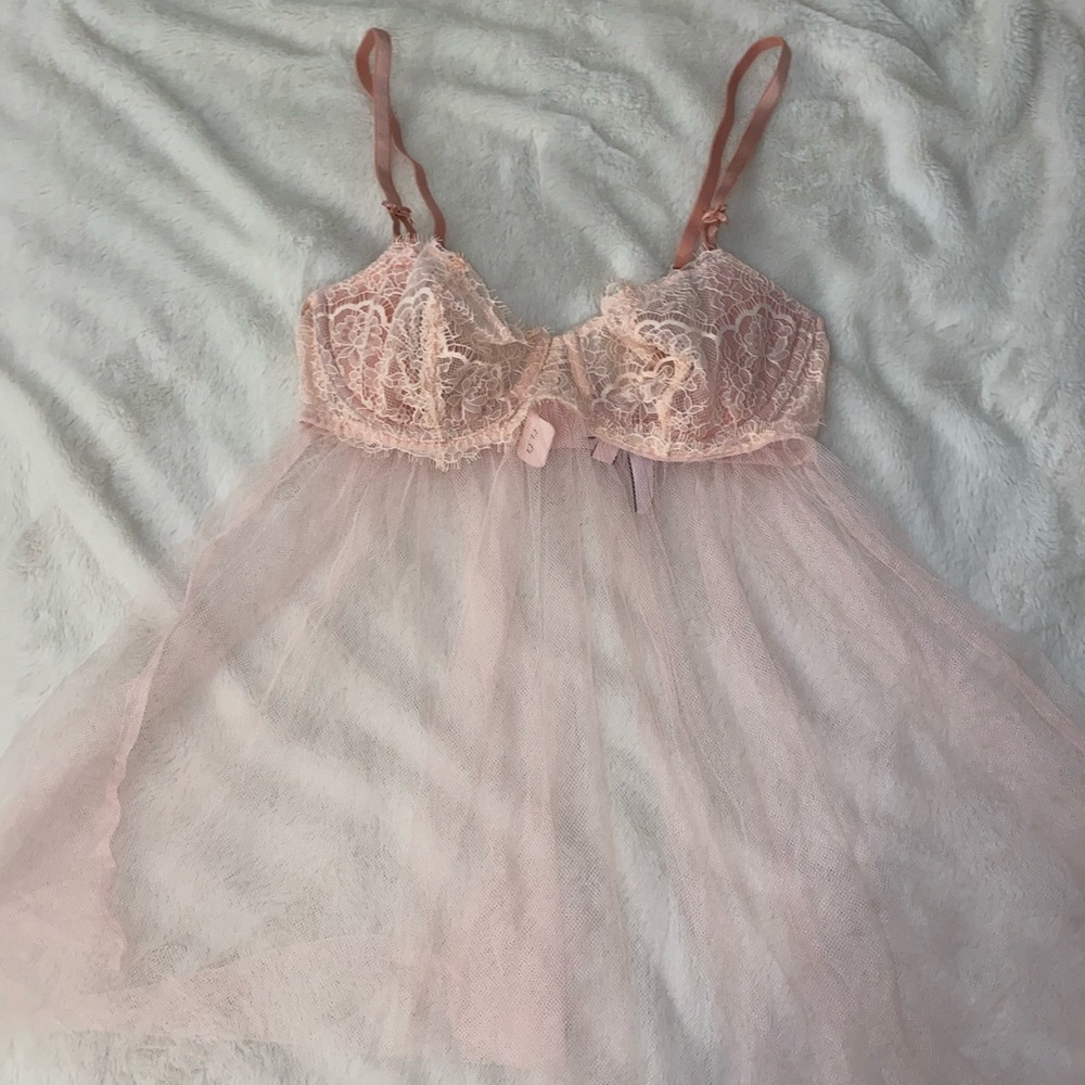 Light pink lingerie cami